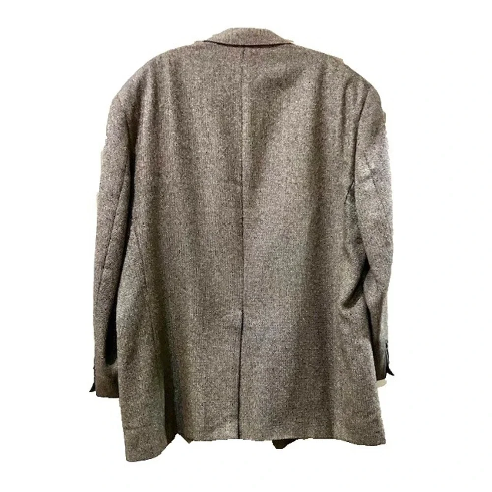 Vintage Austin Reed Men's Size 48R Tweed Sport Coat Brown‎ w Gold Cream Blend